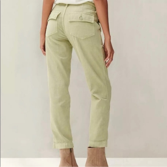 NWT Lucky Brand Mid Rise Utility Straight Leg Green Pants Size 12 Size 31 - Picture 3 of 13
